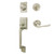 Cosmas 600 Series Satin Nickel Handleset with 30 Series Interior: HS600/39-SN Cosmas 600 Series Satin Nickel Handleset with 30 Series Interior: HS600/39-SN