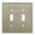Cosmas 65004-SN Satin Nickel Double Toggle Switchplate Cover Cosmas 65004-SN Satin Nickel Double Toggle Switchplate Cover