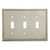 Cosmas 65005-SN Satin Nickel Triple Toggle Switchplate Cover Cosmas 65005-SN Satin Nickel Triple Toggle Switchplate Cover