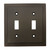 Cosmas 25033-ORB Oil Rubbed Bronze Double Toggle Switchplate Cover