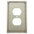 Cosmas 44018-SN Satin Nickel Single Duplex Outlet Wall Plate Cosmas 44018-SN Satin Nickel Single Duplex Outlet Wall Plate