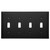 Cosmas 25045-FB Flat Black Quad Toggle Switchplate Cover Cosmas 25045-FB Flat Black Quad Toggle Switchplate Cover