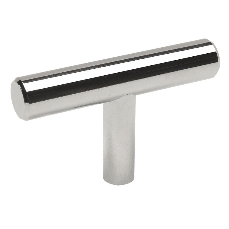 Cosmas 404CH Polished Chrome Slim Line Cabinet Hardware Euro Style T Bar Knob