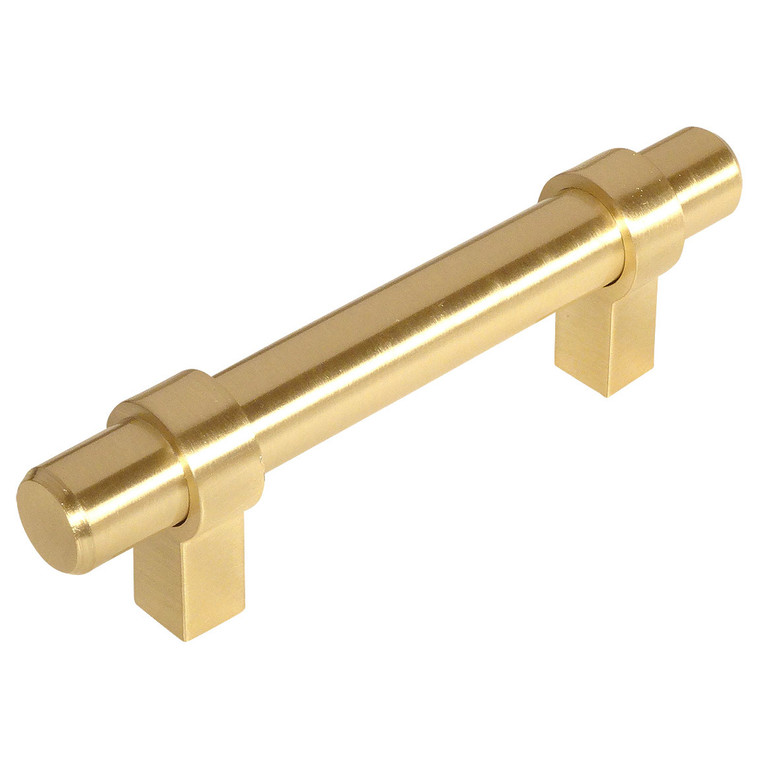 Cosmas 161-3BB Brushed Brass Cabinet Hardware Euro Style Bar Pull