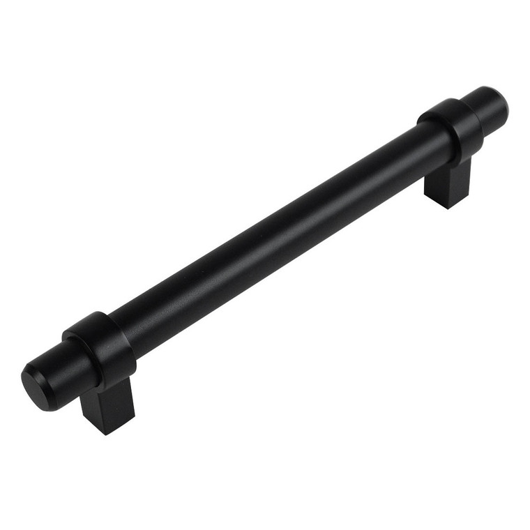 Cosmas 161-128FB Flat Black Cabinet Hardware Euro Style Bar Pull