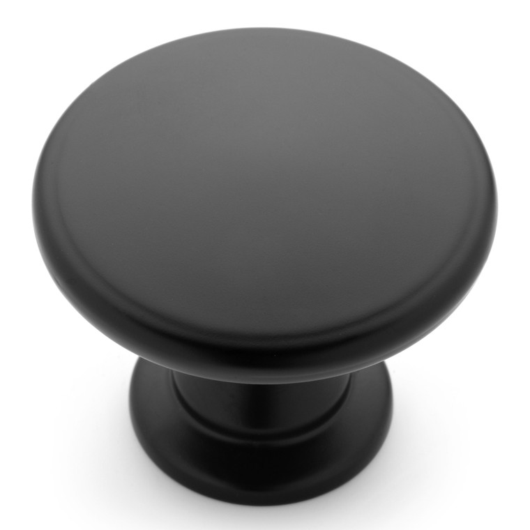 Cosmas 13248FB Flat Black Round Contemporary Cabinet Knob