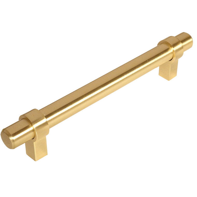 Cosmas 161-128BG Brushed Gold Cabinet Hardware Euro Style Bar Pull