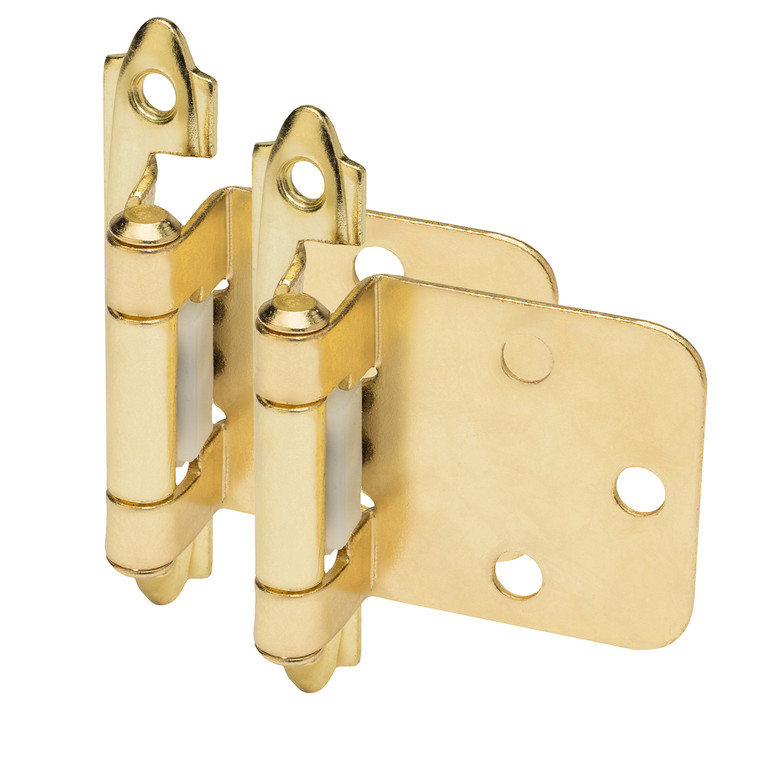 Cosmas 15539-BB Brushed Brass Hinge Variable Overlay (Pair)