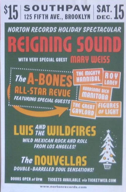 REIGNING SOUND / MARY WEISS / A-BONES / HANNIBAL POSTER (2007)