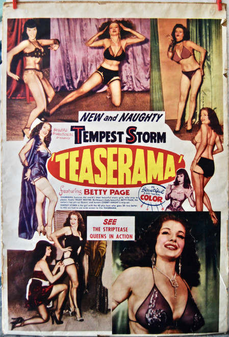 TEASERAMA BETTY PAGE TEMPEST STORM movie poster (orig)
