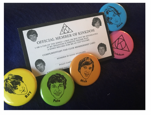 Kinks Fan Club badges  ( Waterloo Underground )