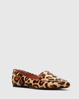 Packham Leopard Print Hair Pointed Toe Loafer. 