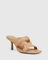 Casanova Sand Leather Stiletto Heel Sandal 