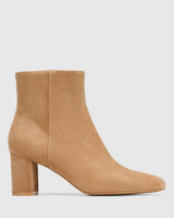 Kimberly Hazel Suede Block Heel Ankle Boot 