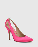 Verdie Hot Pink Recycled Satin Stiletto Heel Pump 