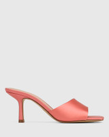 Celeste Peachy Pink Recycled Satin Stiletto Heel Sandal 