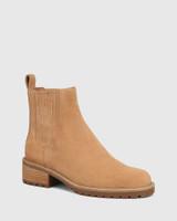 Fleetwood Camel Suede Leather Flat Ankle Boot 