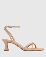 Kendall Vintage Pink Leather Flared Heel Sandal 
