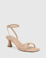 Kendall Vintage Pink Leather Flared Heel Sandal 