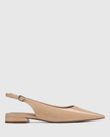 Mera New Flesh Patent Leather Slingback  