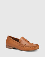 Cecile Tan Leather Loafer 