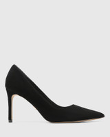 Sky Black Suede Leather Pump 