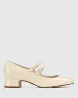 Estella Vintage Ivory Patent Leather Mary Jane 