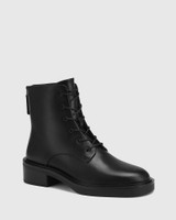 Giles Black Leather Ankle Boot 