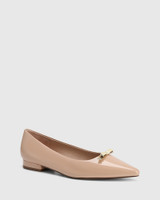 Minnie New Flesh Patent Leather Flat 