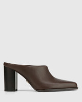 Hau Espresso Leather Mule 