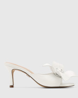 Oliva Optic White Leather Mule 