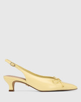 Heiress Buttercup Leather Kitten Heel 