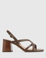 Lauri Rich Brown Leather Strappy Heel 