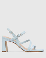 Primo Placid Blue Leather Strappy Heel 