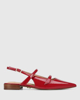 Maddy Deep Red Patent Leather Slingback 