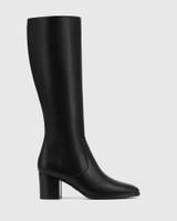 Nash Black Leather Knee High Boot 