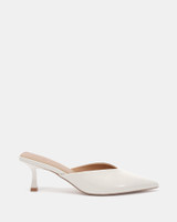 Mungo Ivory Leather Mule 
