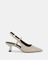 Mingle Chalk Leather Slingback 