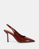 Nadia Crimson Red Patent Leather Slingback 