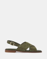 Deon Boho Green Suede Leather Sandal 