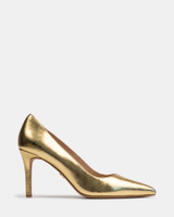 Ravyn Gold Metallic Leather Pump 