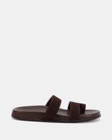 Adair Chocolate Suede Leather Sandal 