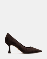 Lydia Espresso Suede Leather Pump 