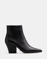 Kloe Black Leather Ankle Boot 