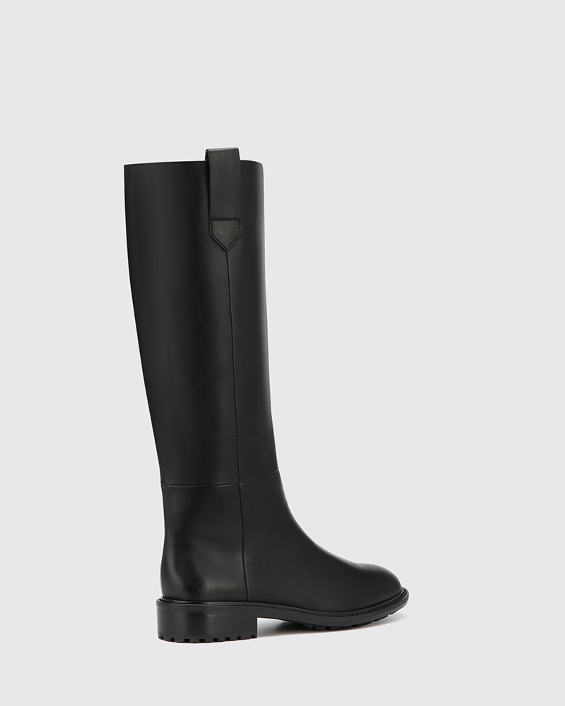 Dericka Black Leather Long Boot