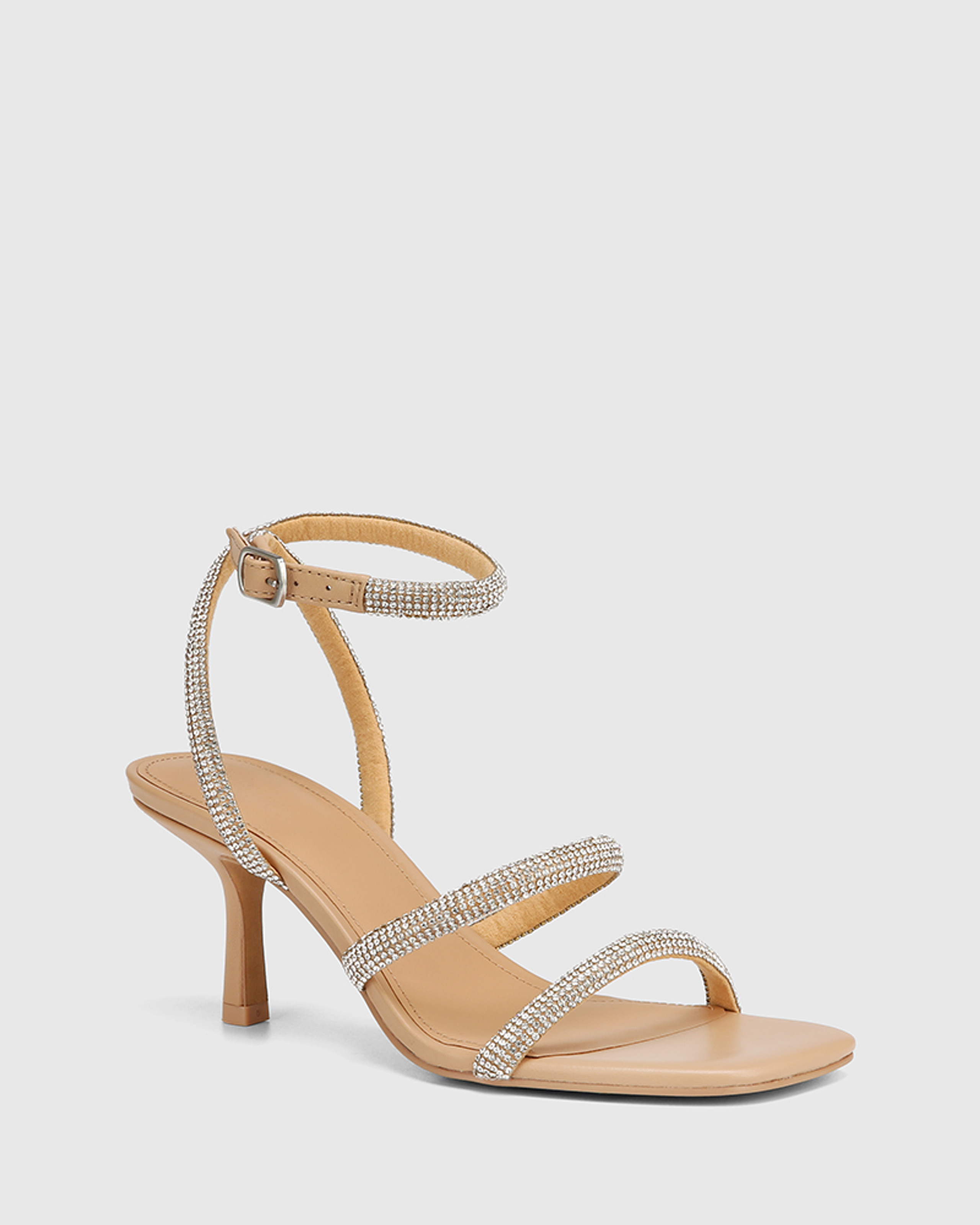 Gravity Sand Microsuede Leather Diamante Sandal