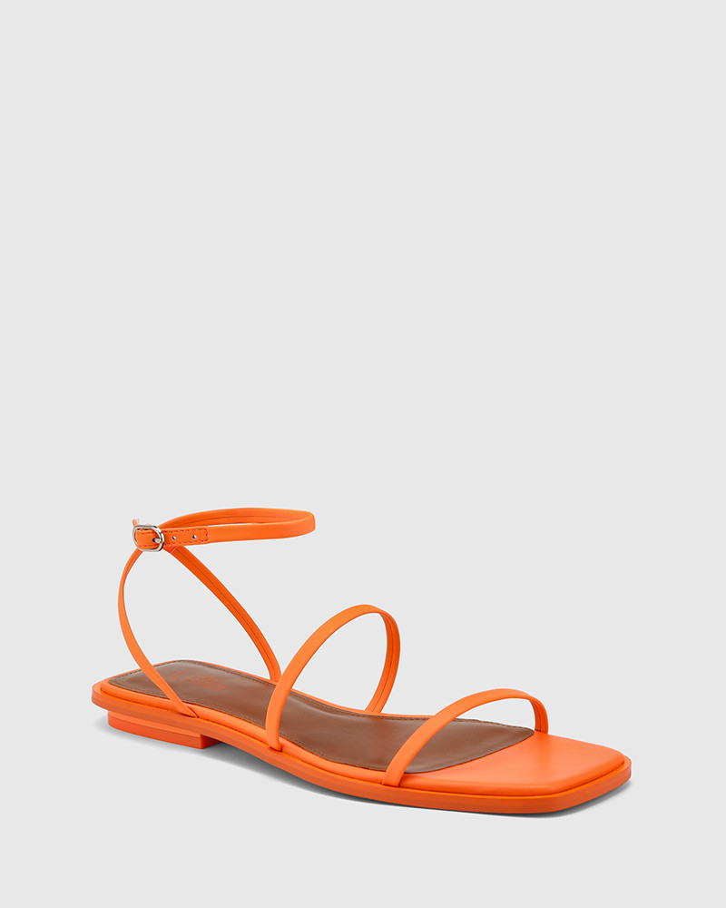 orange strappy sandals