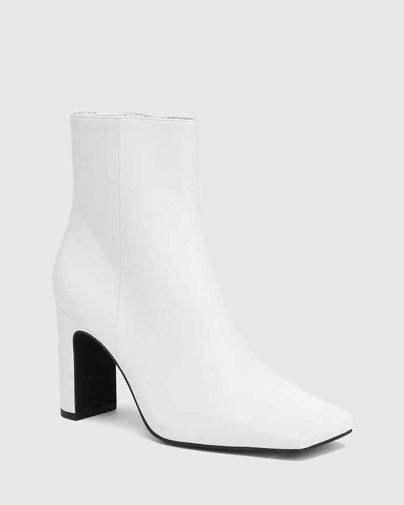 white block heel boots