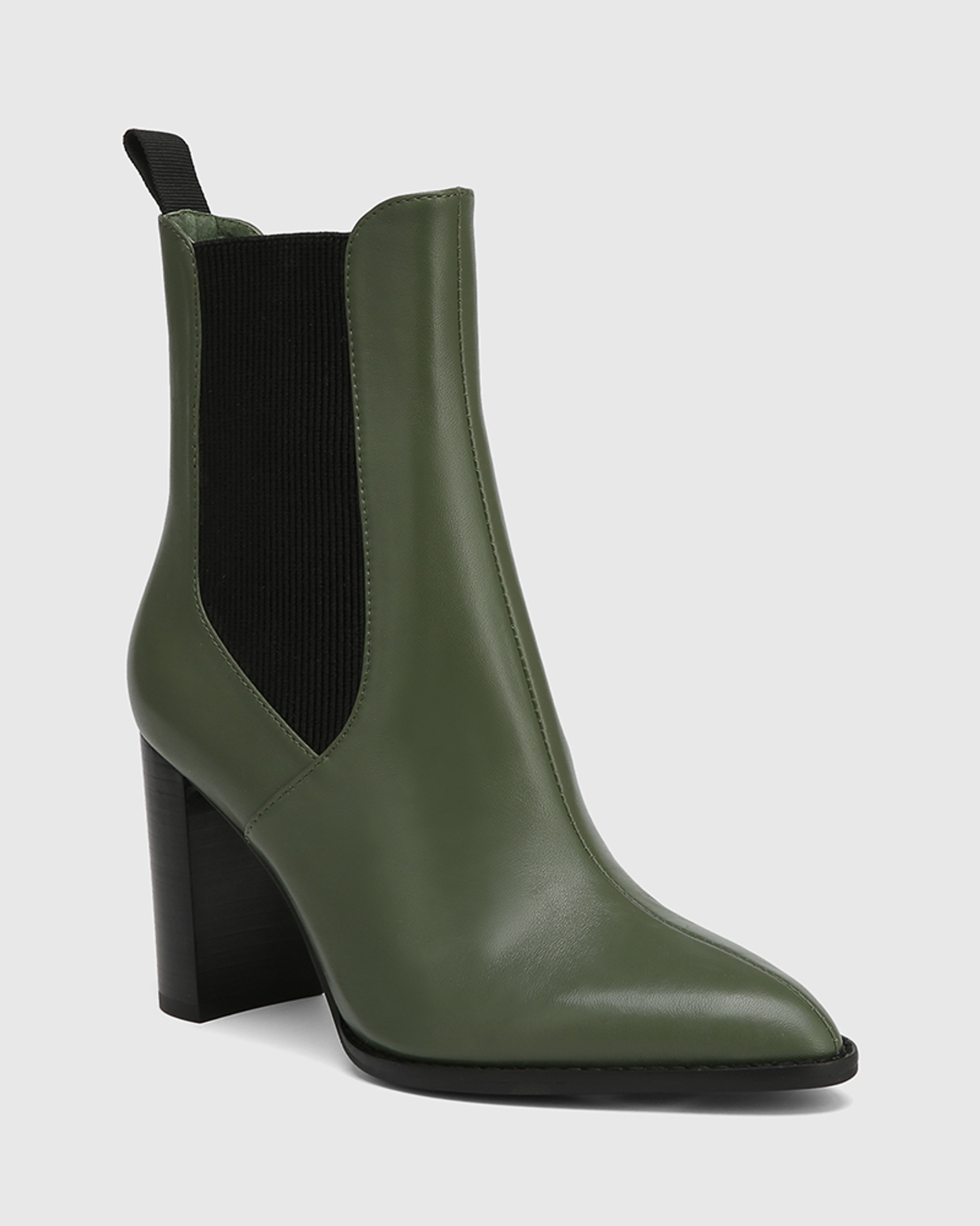 green block heel boots