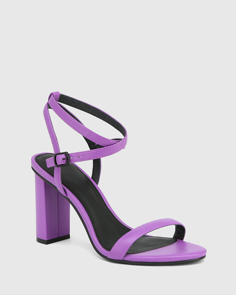 lilac open toe heels